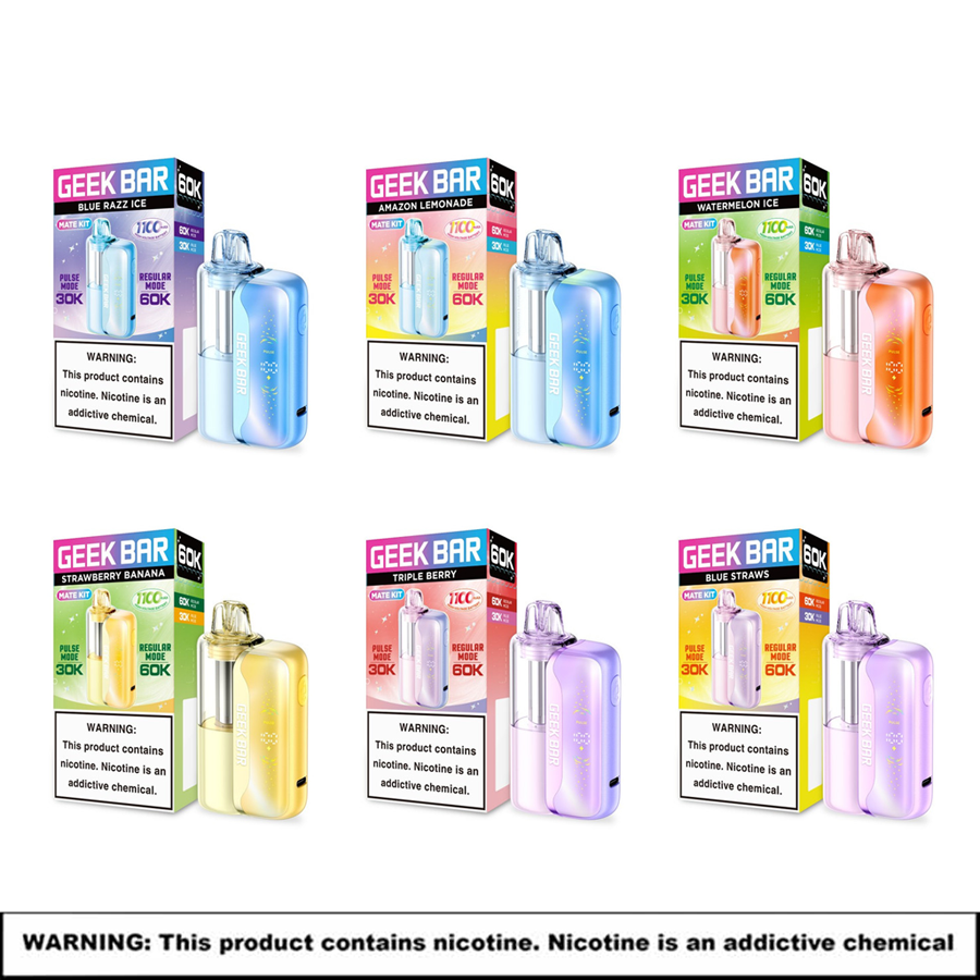 Geekbar MATE Disposables Kits | 5% Nicotine | 30k Pulse Mode/60k Regular Mode Puffs | 5 Count Display product image